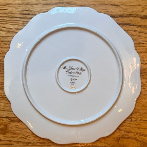 Lenox Village Cake Plate 🩷🏠🩵 Spice Village - Picture 3 of 5